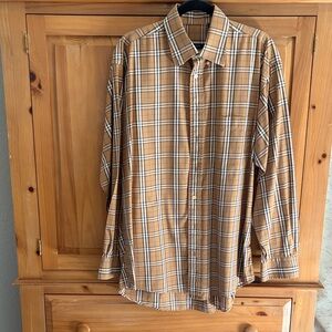 Burberry Men's Brown Plaid Shirt
